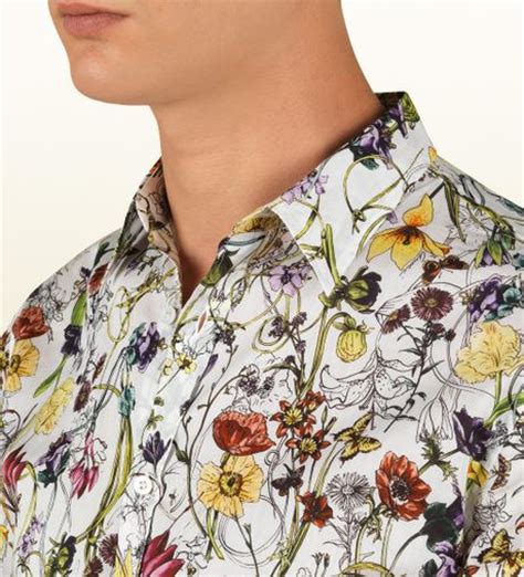 gucci mini flora infinity print shirt|Gucci Shirts for Women .